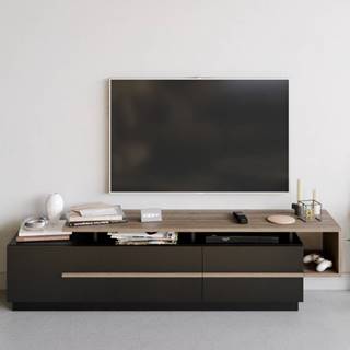 Sconto TV stolík PIA orech/čierna, značky Sconto