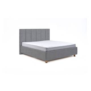 ProSpánek Modrosivá dvojlôžková posteľ s roštom a úložným priestorom PreSpánok Wega, 180 x 200 cm, značky ProSpánek