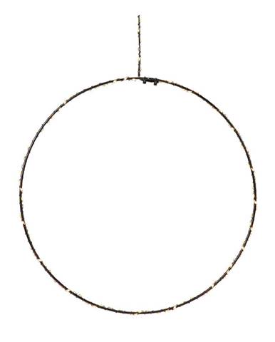 Čierna vianočná závesná svetelná dekorácia Markslöjd Alpha Circle, výška 30 cm
