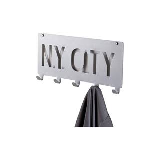 Compactor Sivý nástenný vešiak s 5 háčikmi  NY City, značky Compactor