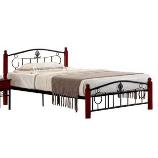 Kondela Kovová posteľ s roštom 140x200 MAGENTA, značky Kondela