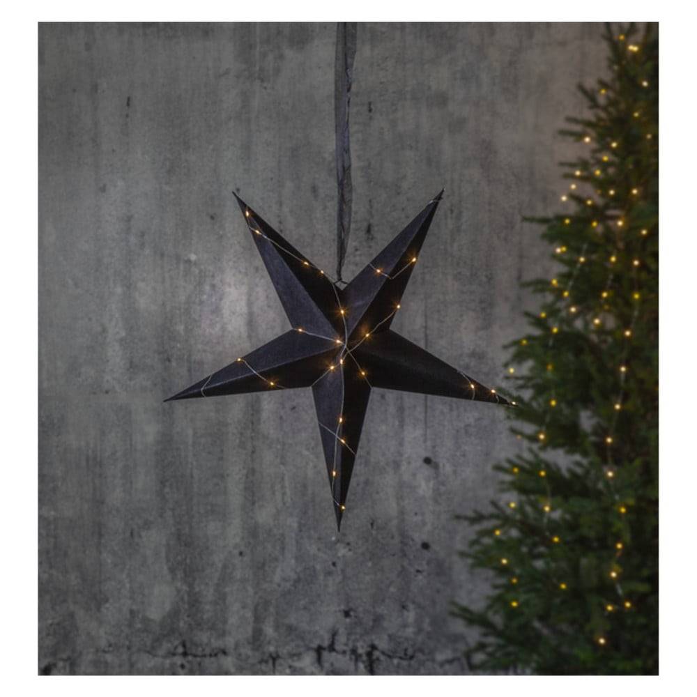 Star Trading Čierna vianočná svetelná dekorácia  Velvet, ø 60 cm, značky Star Trading