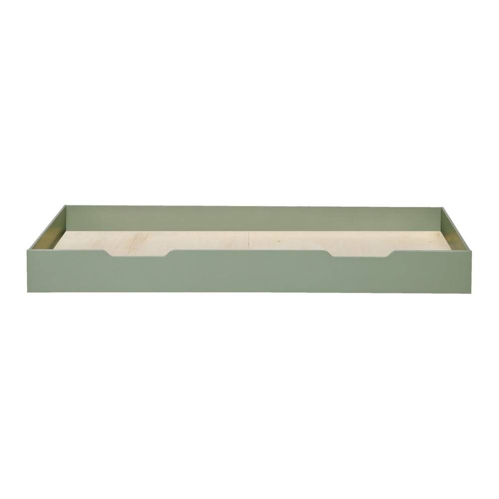 WOOOD Zelená spodná zásuvka pre posteľ  Nikki, 200 x 90 cm, značky WOOOD