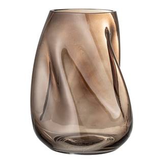 Bloomingville Hnedá sklenená váza  Ingolf, výška 26 cm, značky Bloomingville