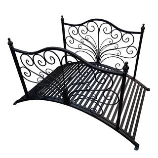 Kondela Dekoratívny záhradný mostík čierny kov FRIEDL, značky Kondela