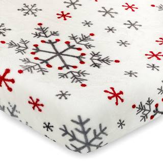4Home  Vianočné prestieradlo mikroflanel Snowflakes, 180 x 200 cm, značky 4Home