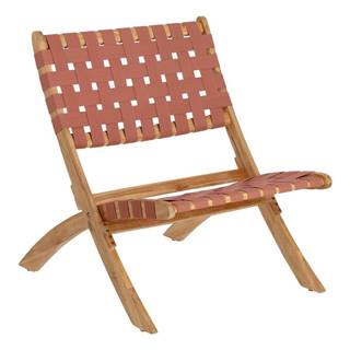 La Forma Záhradná skladacia stolička vo farbe terakota z akáciového dreva Kave Home Chabeli, značky La Forma