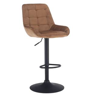 Barová stolička hnedá Velvet látka CHIRO NEW