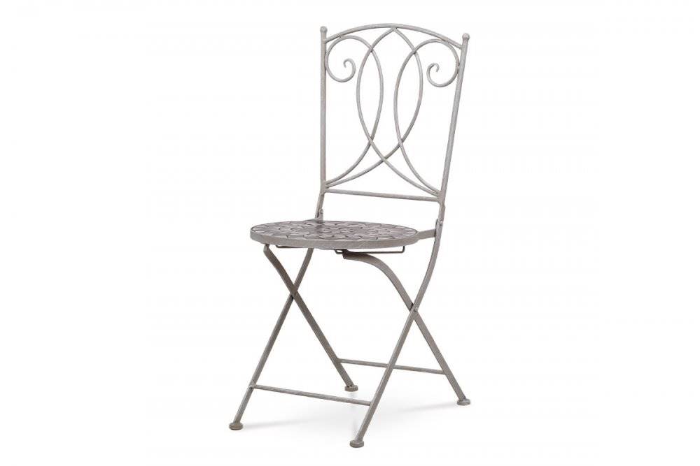 AUTRONIC  JF2229 Záhradná stolička, keramická mozajka, kovová konštrukcia, sivý lak Antik (typovo ku stolu JF2228 a lavici JF2230), značky AUTRONIC