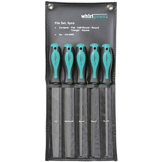 WHIRLPOWER Sada pilníkov Whirlpower® 154-5005, 5 dielna, 200 mm, plochý, okrúhly, štvorhranný, rovný, polkruhový, značky WHIRLPOWER