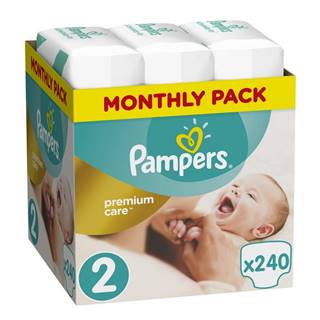 PAMPERS  PLIENKY PREMIUM MONTHLY BOX S2 240, značky PAMPERS
