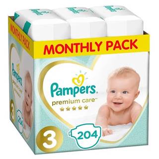 PAMPERS  PLIENKY PREMIUM MONTHLY BOX S3 204, značky PAMPERS