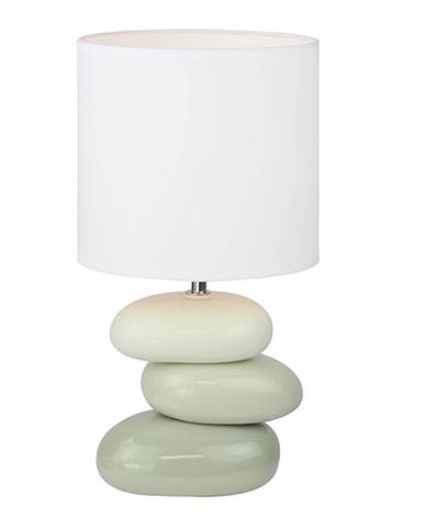 KONDELA Keramická stolná lampa, biela/sivá, QENNY TYP 4 AT16275
