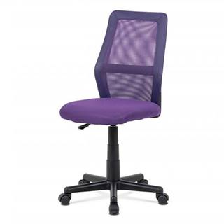 AUTRONIC KA-V101 PUR kancelárska stolička fialový MESH + ekokoža, výšk. nast., kríž plast čierny