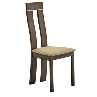 KONDELA Drevená stolička, buk merlot/Magnolia hnedá látka, DESI