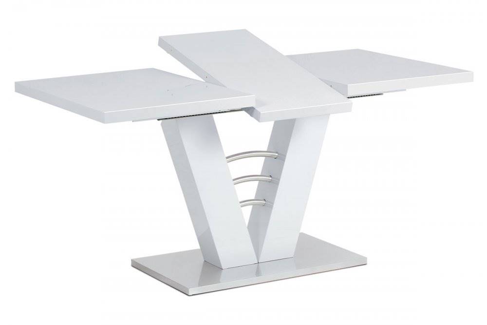 AUTRONIC  HT-510 WT jedálenský stôl 120/160x80x75cm, vysoký lesk biely, značky AUTRONIC