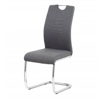 AUTRONIC  DCL-405 GREY2 jedálenská stolička sedák látka šedá/podnož chróm, značky AUTRONIC