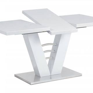 AUTRONIC  HT-510 WT jedálenský stôl 120/160x80x75cm, vysoký lesk biely, značky AUTRONIC