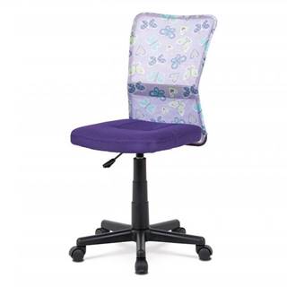 AUTRONIC  KA-2325 PUR kancelárska stolička, fialová mesh, plastový kríž, sieťovina motív, značky AUTRONIC