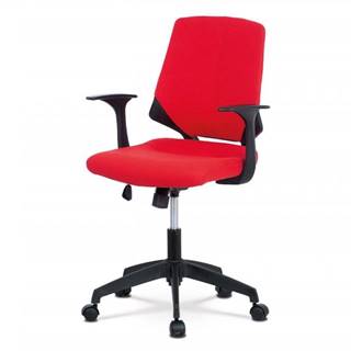 AUTRONIC  KA-R204 RED kancelárska stolička, červená látka, čierne plastové područky, značky AUTRONIC