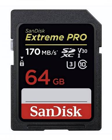 SANDISK EXTREME PRO SDXC 64GB 170MB/S V30 UHS-I, SDSDXXY-064G-GN4IN