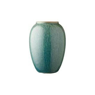 Bitz Zelená kameninová váza  Pottery, značky Bitz