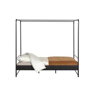 vtwonen Čierna dvojlôžková kovová posteľ  Bunk, 160 x 200 cm, značky vtwonen