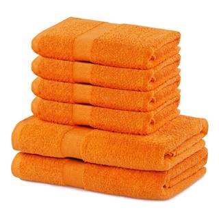 DecoKing Set 2 bavlnených oranžových osušiek a 4 uterákov  Marina, značky DecoKing
