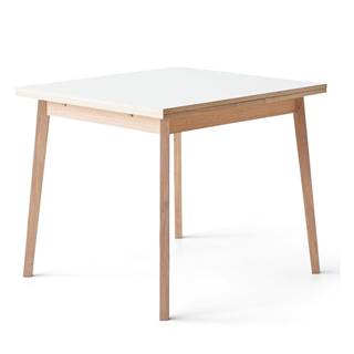 Rozkladací jedálenský stôl s bielou doskou Hammel Single, 90 x 90 cm