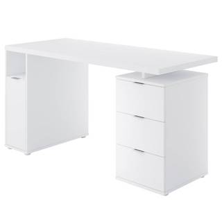 Sconto Písací stôl COLE biela lesklá, značky Sconto
