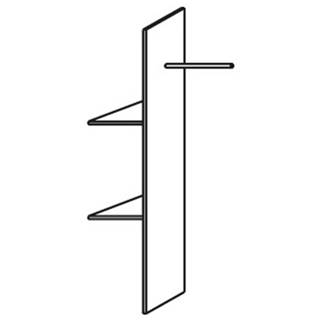 Vnútorný rozdeľovač skrine PACK´S 2 police, šatníková tyč