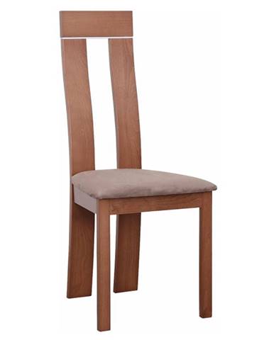 Drevená stolička čerešňa/látka hnedá DESI P1 poškodený tovar