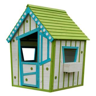 Drevený záhradný domček pre deti biela/sivá/modrá/zelená LATAM