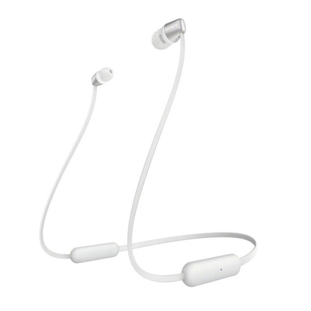 Sony  WIC310 bezdrátová Bluetooth sluchátka do uší, ovladač s mikrofonem, bílá, značky Sony