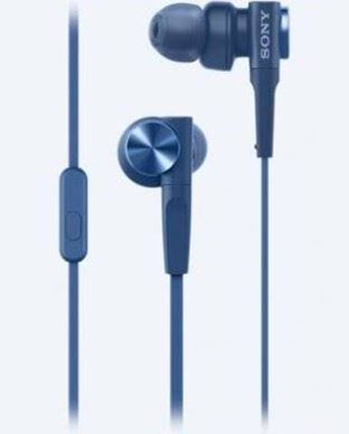 Sony MDR-XB55AP, sluchátka do uší Extra Bass s ovladačem na kabelu, modrá