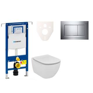 Ideal Standard Cenově zvýhodněný závěsný WC set Geberit do lehkých stěn / předstěnová + WC  Tesi, značky Ideal Standard