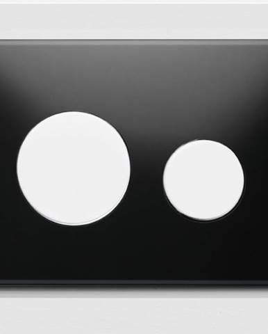 Ovládacie tlačidlo Tece Loop sklo v čiernej farbe