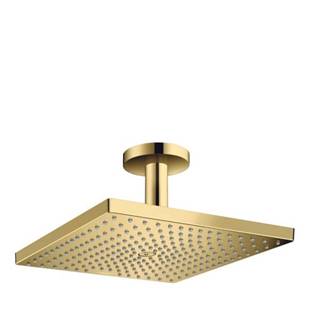 Hlavová sprcha Hansgrohe Raindance strop vrátane sprchového ramená leštený vzhľad zlata