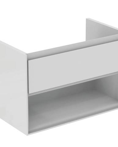 Kúpeľňová skrinka pod umývadlo Ideal Standard Connect Air 80x44x51,7 cm v kombinácii hnedá mat / biela mat E0827VY