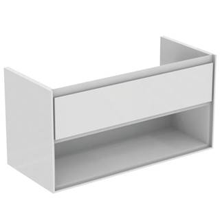 Ideal Standard Kúpeľňová skrinka pod umývadlo  Connect Air 100x44x51,7 cm v kombinácii biela lesk / svetlo šedá mat E0828KN, značky Ideal Standard