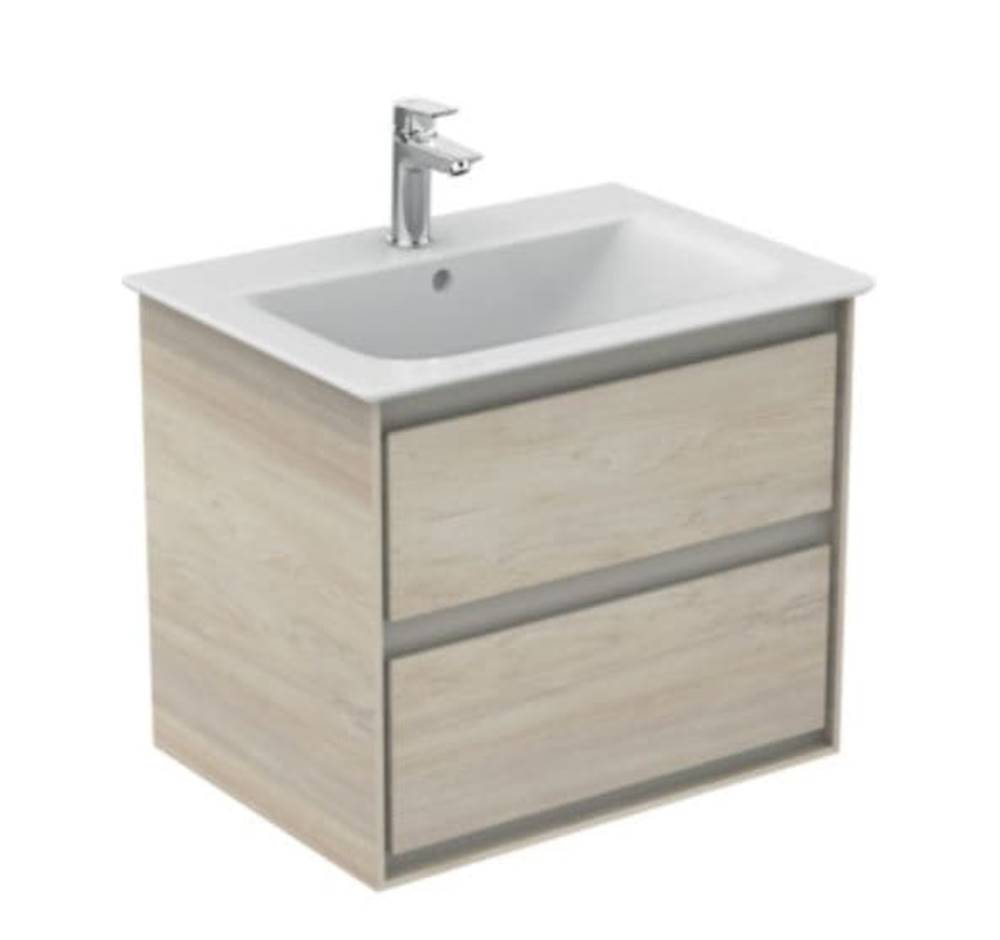 Ideal Standard Kúpeľňová skrinka pod umývadlo  Connect Air 60x44x51,7 cm v kombinácii svetlé drevo / svetlá hnedá mat E0818UK, značky Ideal Standard