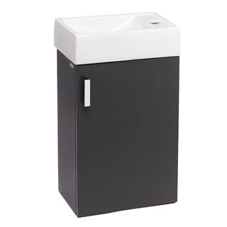 Kúpeľňová skrinka s umývadlom Jika Litt 40x22,1x67,5 cm v šedej farbe