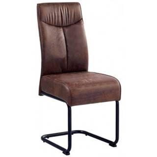 Jedálenská stolička York, hnedá vintage látka