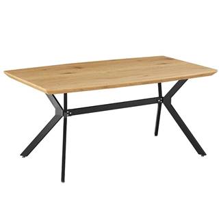 Kondela KONDELA Jedálenský stôl, dub/čierna, 160x90 cm, MEDITER, značky Kondela