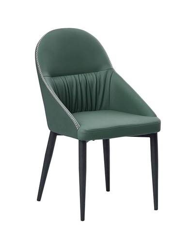 KONDELA Jedálenská stolička, ekokoža zelená/kov, KALINA