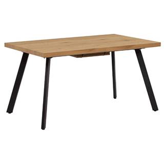 Kondela KONDELA Jedálenský stôl, rozkladací, dub/kov, 140-180x80 cm, AKAIKO, značky Kondela