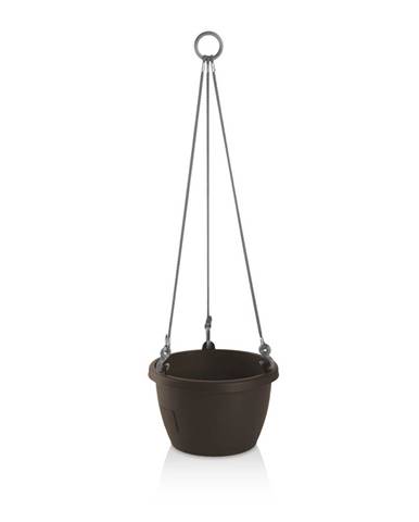 Gardenico Samozavlažovací závesný kvetináč Marina hnedá, pr. 30 cm