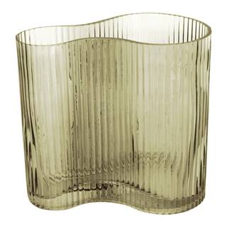 Zelená sklenená váza PT LIVING Wave, výška 18 cm