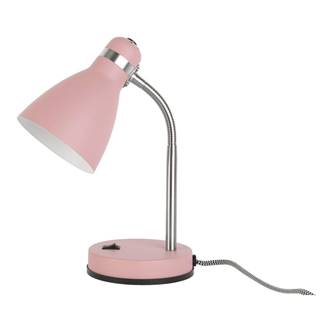 Ružová stolová lampa Leitmotiv Study, výška 30 cm