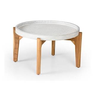 Bonami Selection Záhradný stolík so sivou betónovou doskou  Bari, ø 70 cm, značky Bonami Selection